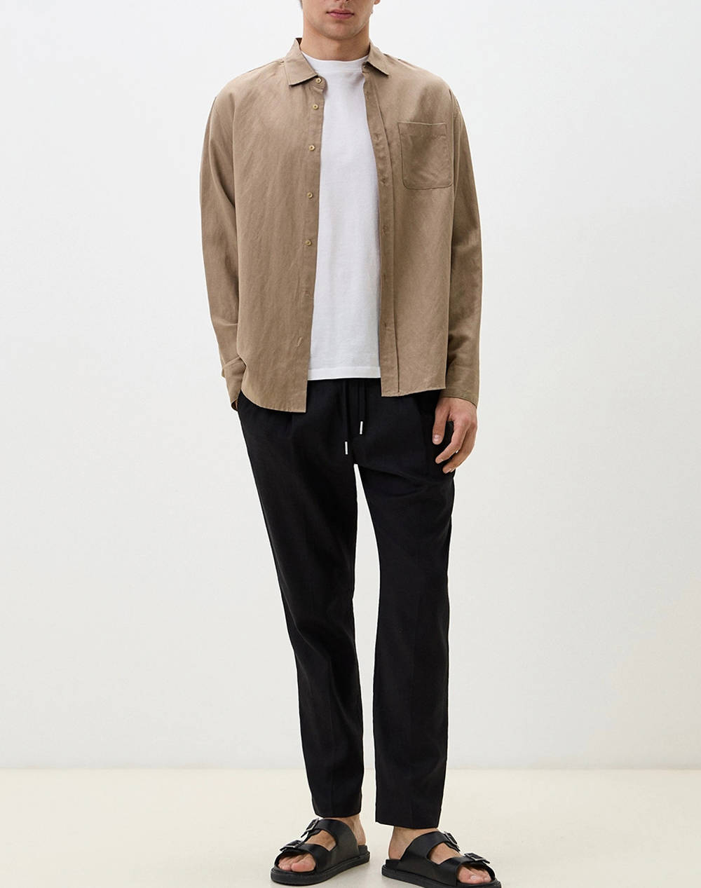 ANTONY MORATO MMTR00748FA800126 MIN OF 6 TROUSERS NEIL REGULAR FIT IN TWILL LINEN VISCOSE BLEND FABRIC МЪЖКИ ПАНТАЛОНИ
