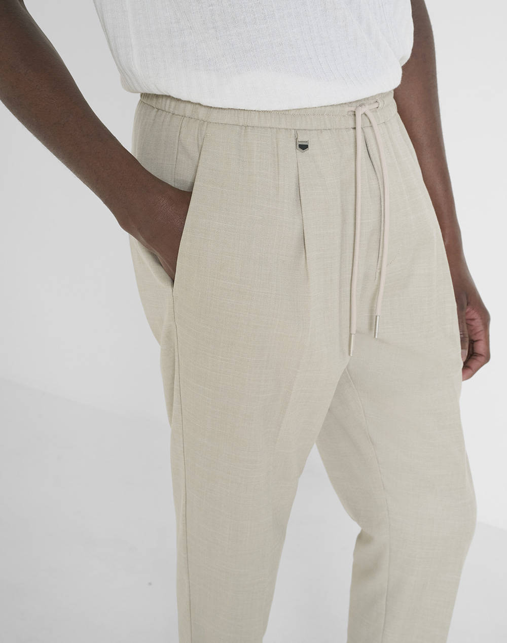 ANTONY MORATO MMTS00052FA650330 MIN OF 4 TROUSERS NEIL REGULAR FIT IN SLUB STRETCH VISCOSE BLEND FABRIC МЪЖКИ ПАНТАЛОНИ