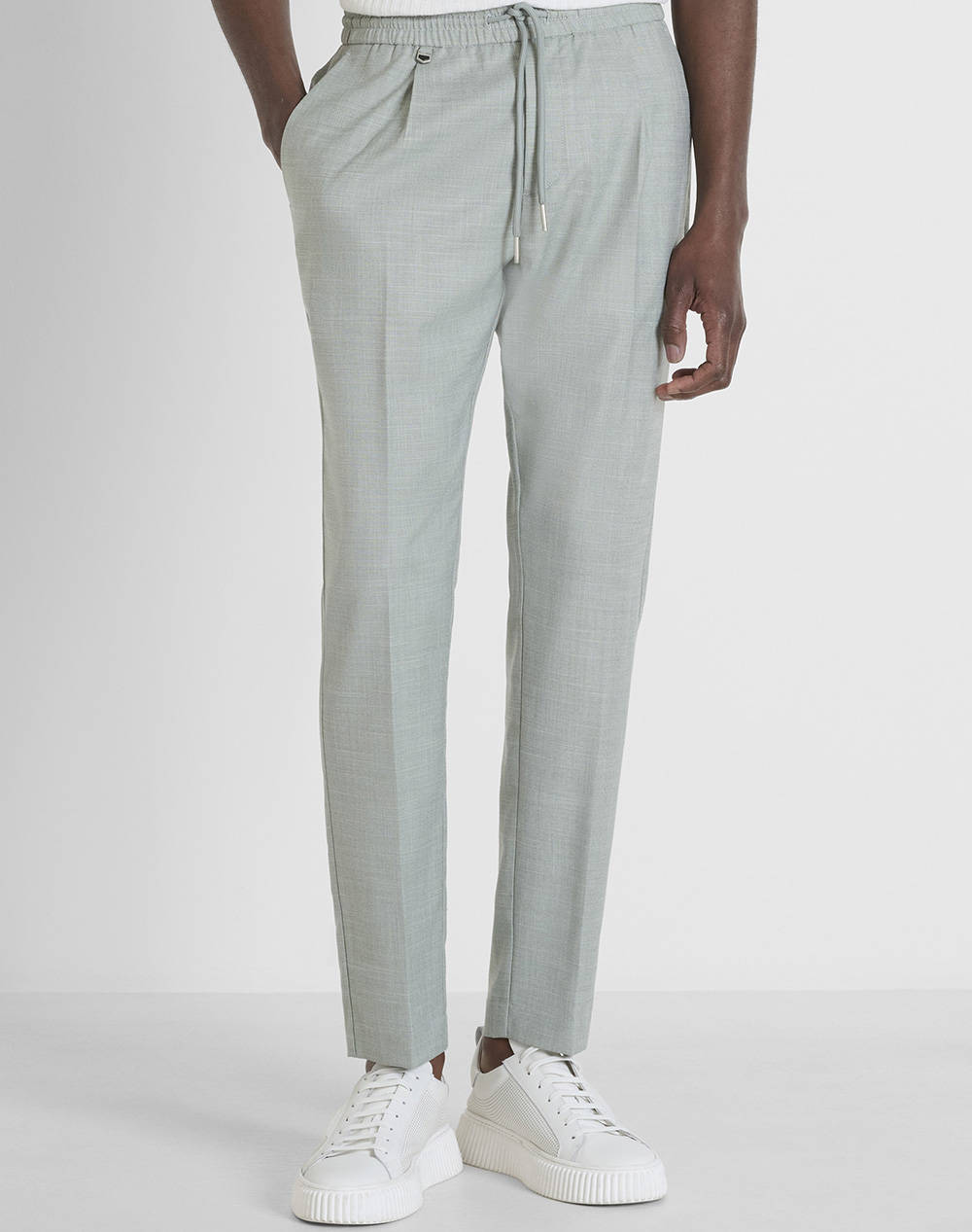 ANTONY MORATO MMTS00052FA650330 MIN OF 4 TROUSERS NEIL REGULAR FIT IN SLUB STRETCH VISCOSE BLEND FABRIC МЪЖКИ ПАНТАЛОНИ
