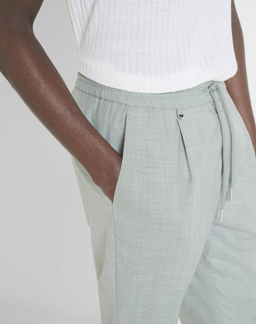 ANTONY MORATO MMTS00052FA650330 MIN OF 4 TROUSERS NEIL REGULAR FIT IN SLUB STRETCH VISCOSE BLEND FABRIC МЪЖКИ ПАНТАЛОНИ