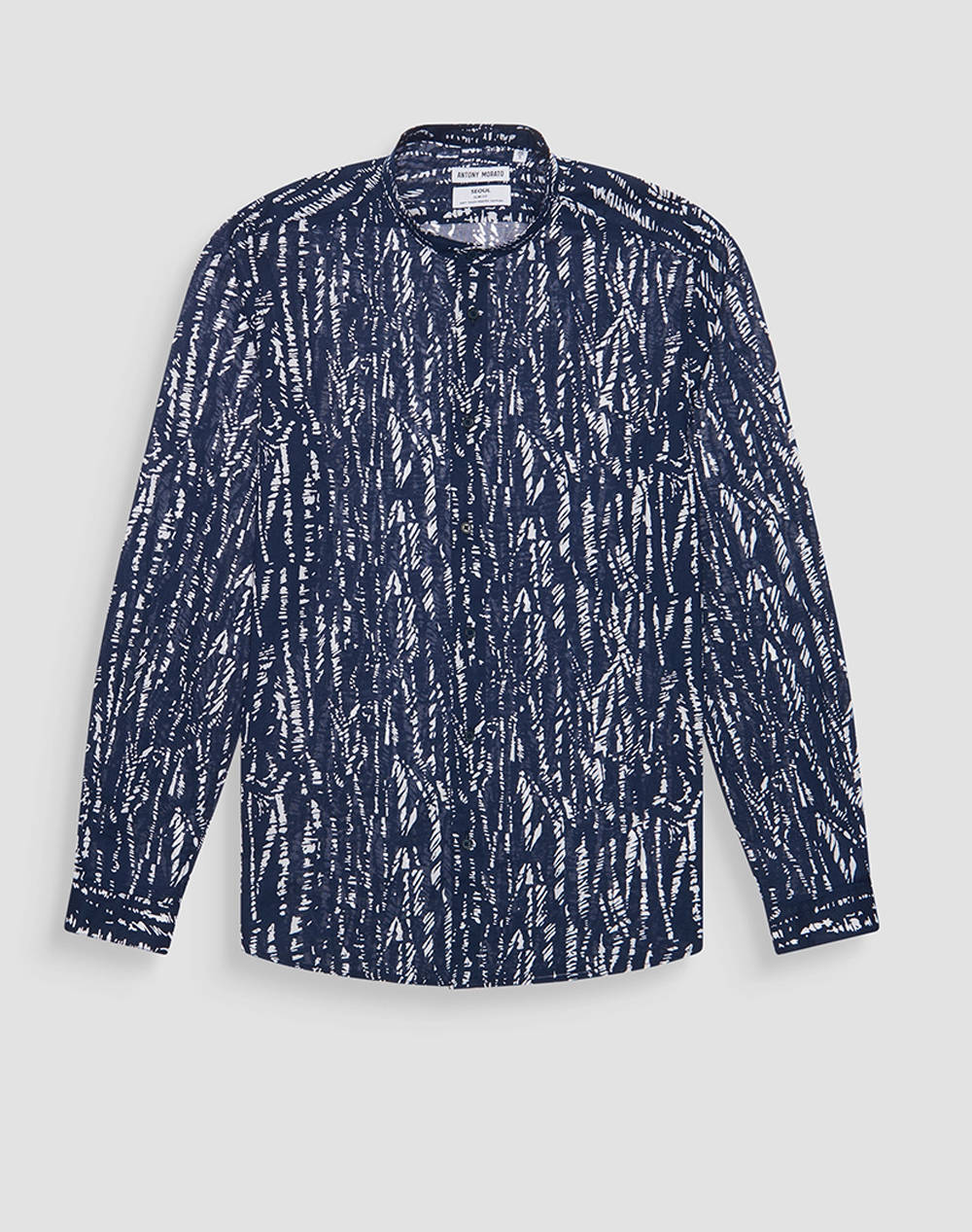 ANTONY MORATO MMSL00631FA430647 MIN OF 6 SHIRT SEOUL SLIM FIT IN PRINTED COTTON FABRIC WITH LOGOED METAL BADGE МЪЖКА РИЗА