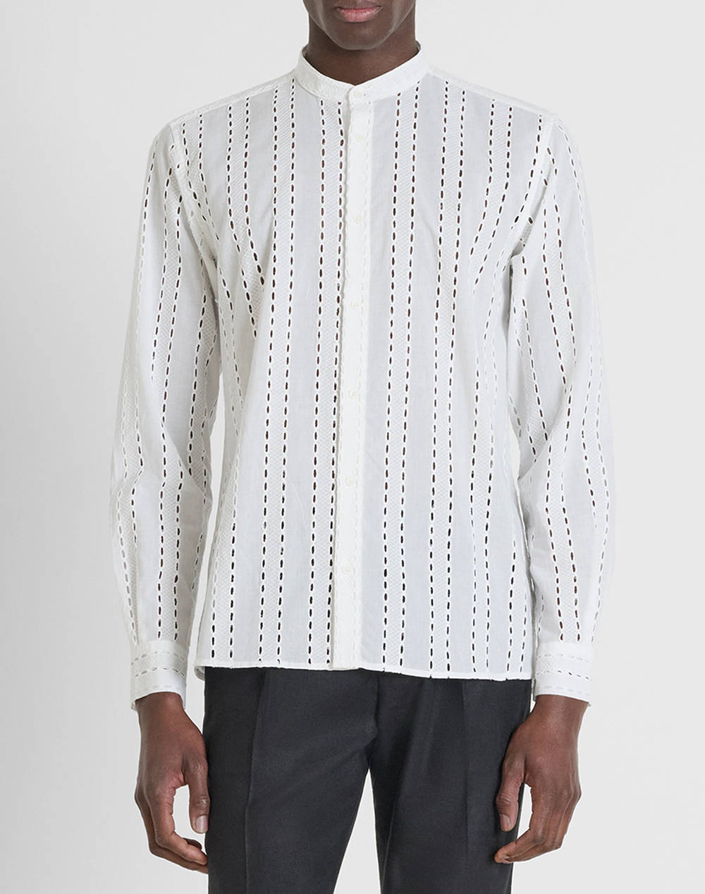 ANTONY MORATO MMSL00668FA440063 MIN OF 6 SHIRT MADRID REGULAR STRAIGTH FIT IN EMBROIDERED POPELINE COTTON FABRIC WITH LOGOED METAL BADGE РИЗА ЗА МЪЖЕ