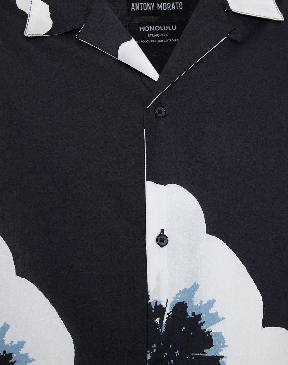 ANTONY MORATO MMSS00171FA430630 MIN OF 6 SHIRT HONOLULU REGULAR STRAIGHT FIT IN PRINTED COTTON VISCOSE BLEND FABRIC WITH LOGOED METAL BADGE РИЗА ЗА МЪЖЕ