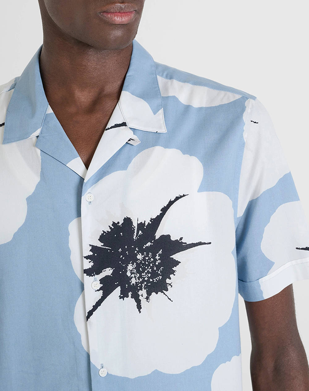 ANTONY MORATO MMSS00171FA430630 MIN OF 6 SHIRT HONOLULU REGULAR STRAIGHT FIT IN PRINTED COTTON VISCOSE BLEND FABRIC WITH LOGOED METAL BADGE РИЗА ЗА МЪЖЕ