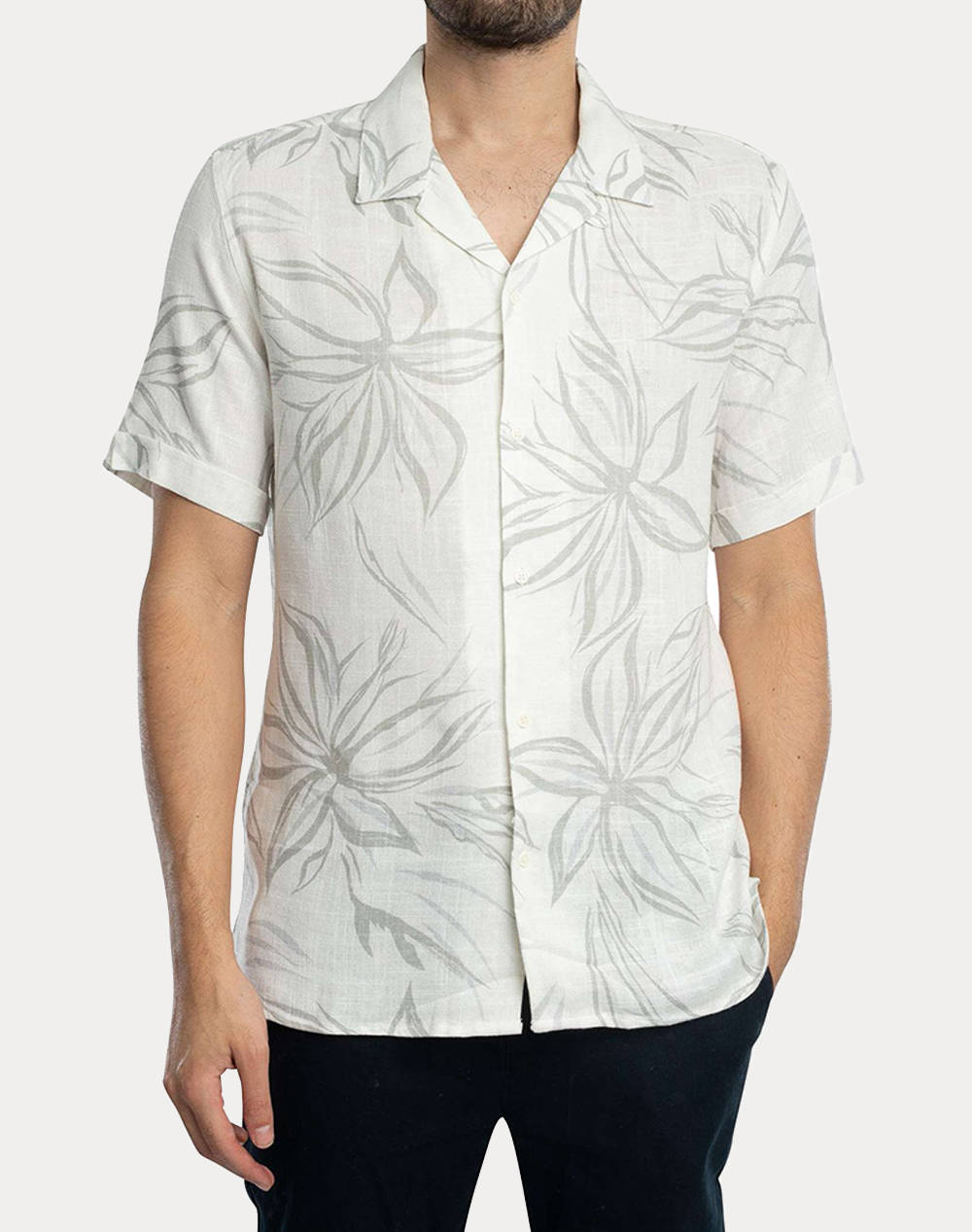 ANTONY MORATO MMSS00171FA430637 MIN OF 6 SHIRT HONOLULU REGULAR STRAIGHT FIT IN PRINTED VISCOSE LINEN BLEND FABRIC РИЗА ЗА МЪЖЕ