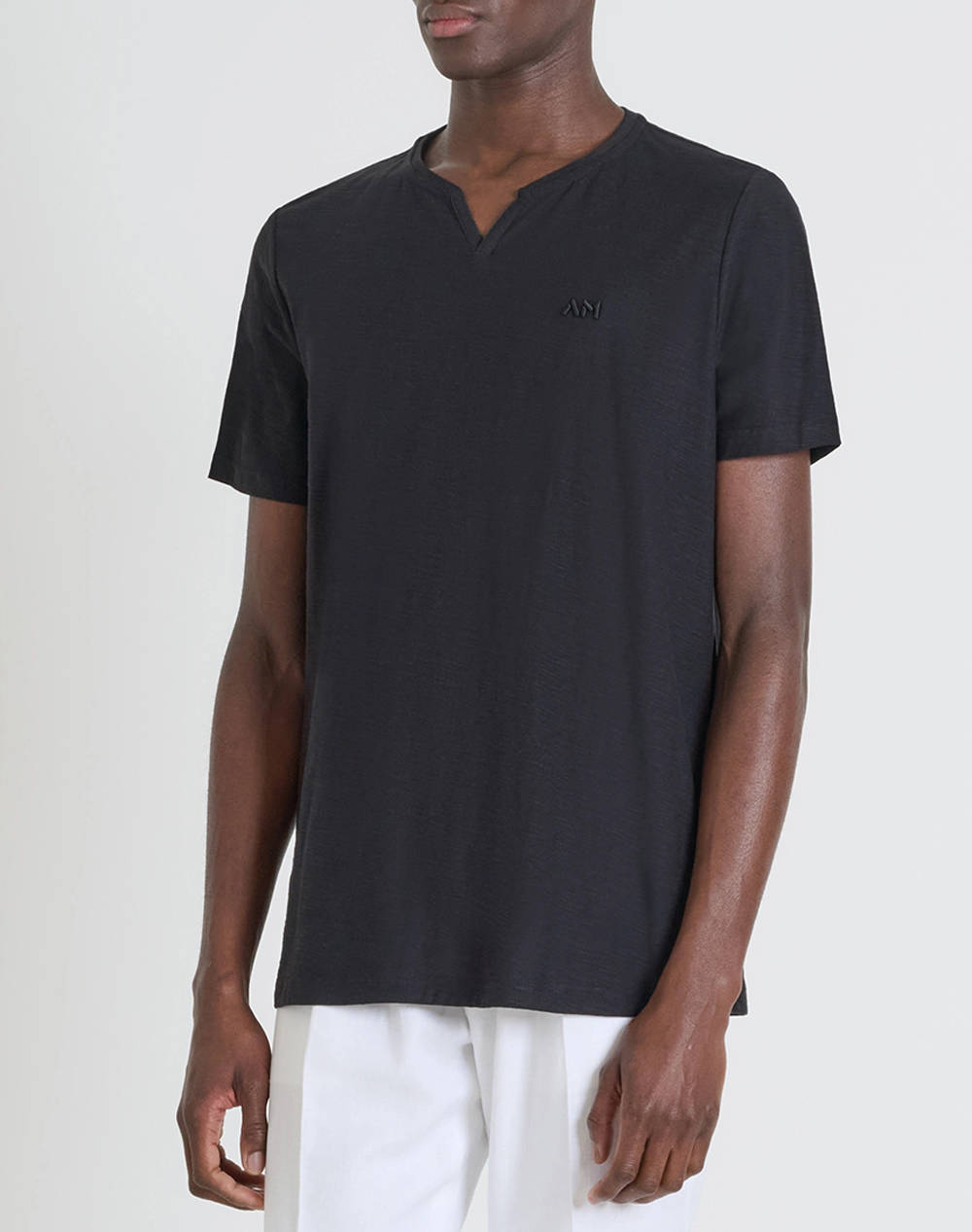 ANTONY MORATO MMKS02483FA100246 MIN OF 6 T-SHIRT REGULAR FIT IN SLUB COTTON FABRIC WITH EMBROIDERY LOGO ON FRONT МЪЖКА ТЕНИСКА