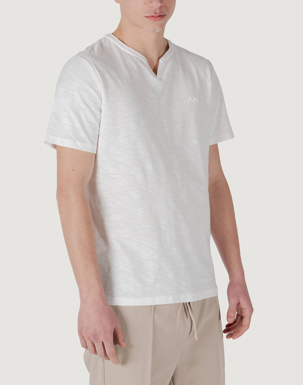 ANTONY MORATO MMKS02483FA100246 MIN OF 6 T-SHIRT REGULAR FIT IN SLUB COTTON FABRIC WITH EMBROIDERY LOGO ON FRONT МЪЖКА ТЕНИСКА