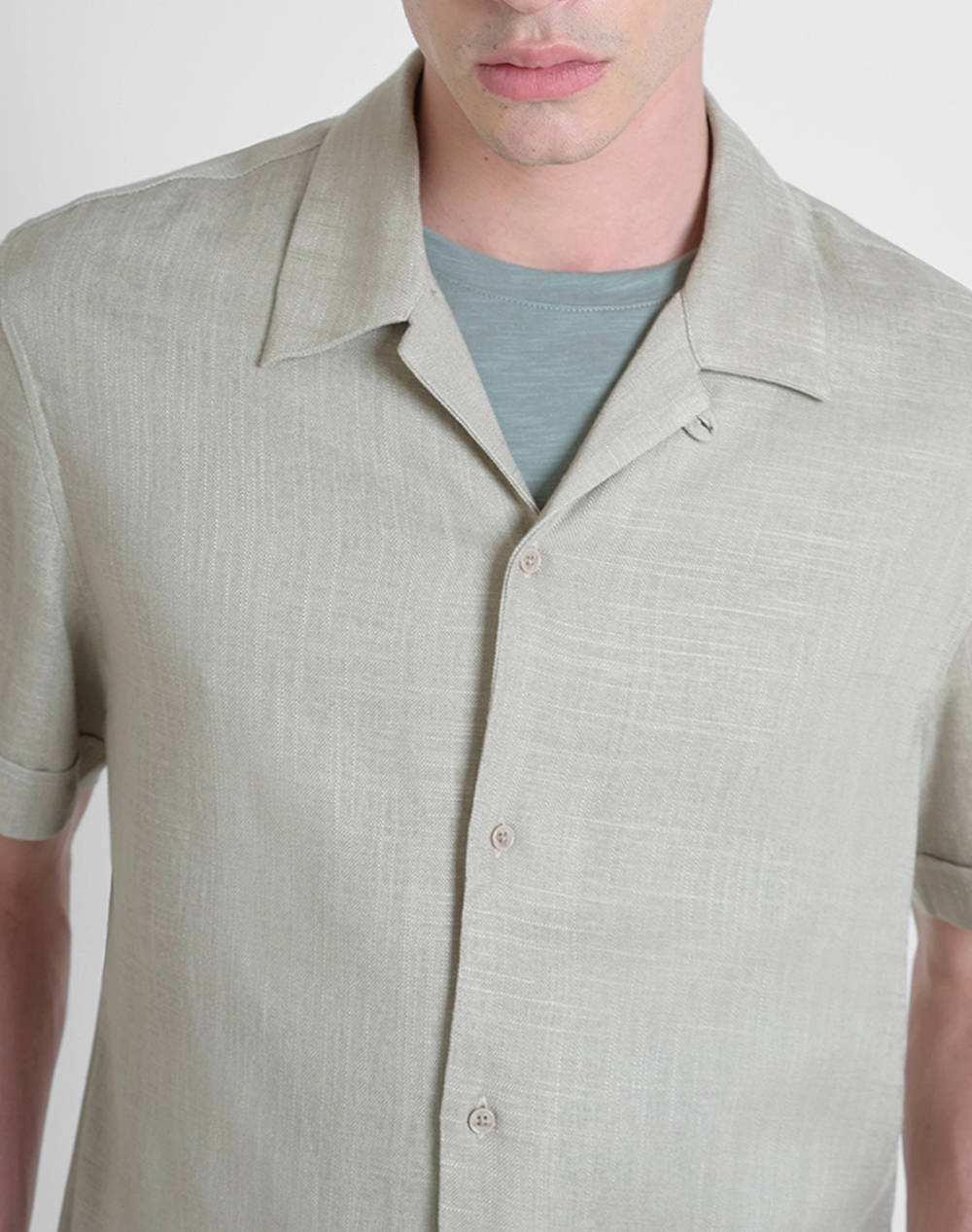 ANTONY MORATO MMSS00189FA400099 MIN OF 6 SHIRT HONOLULU RELAXED STRAIGHT FIT IN SOFT TOUCH VISCOSE LINEN BLEND FABRIC РИЗА ЗА МЪЖЕ