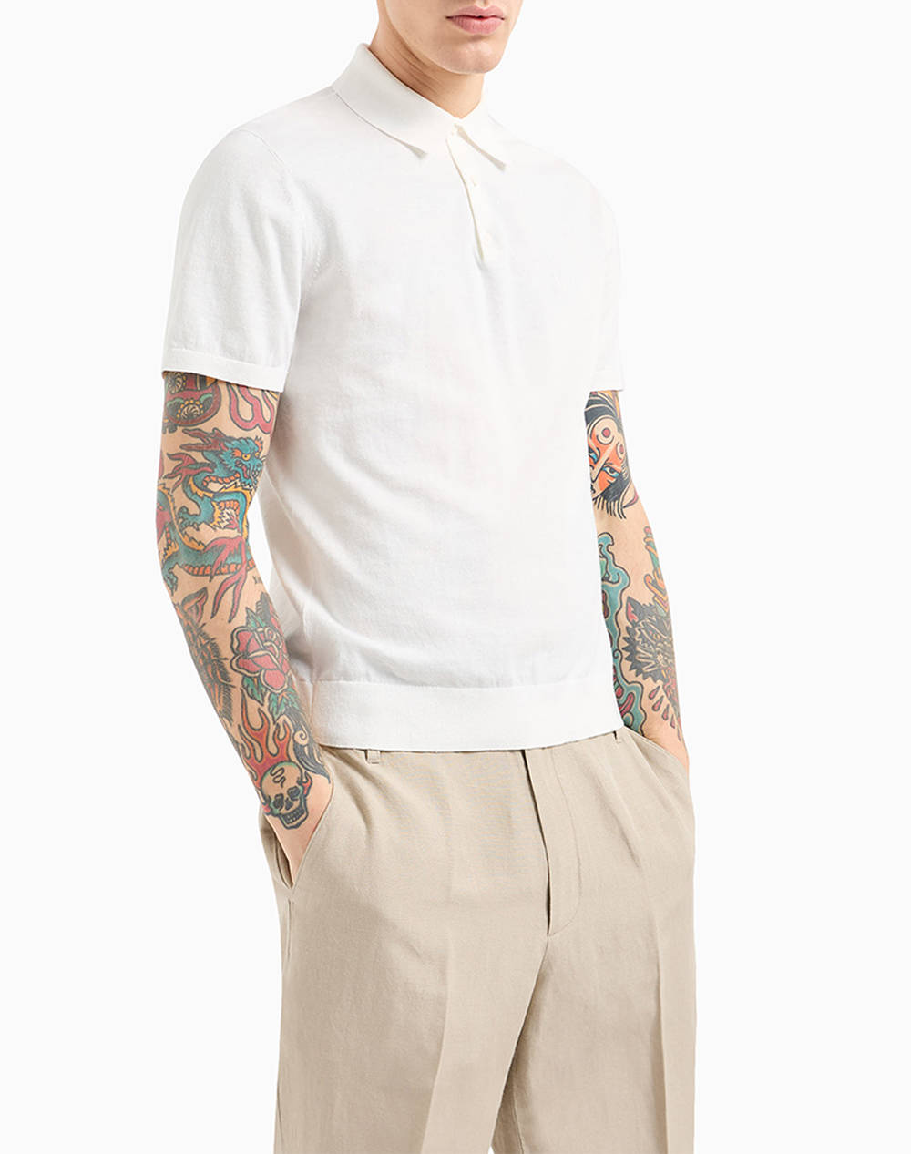 ARMANI EXCHANGE KNIT POLO