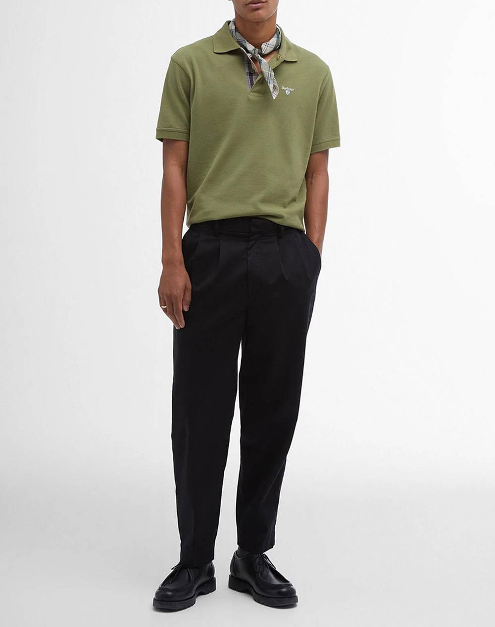 BARBOUR TARTAN PIQUE POLO SHIRT