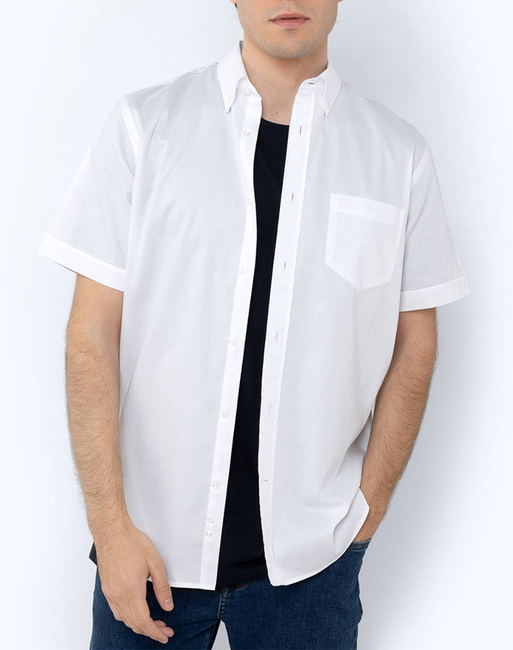 THE BOSTONIANS РИЗА FIL A FIL REGULAR FIT Plain FIL A FIL Button-down Regular Fit