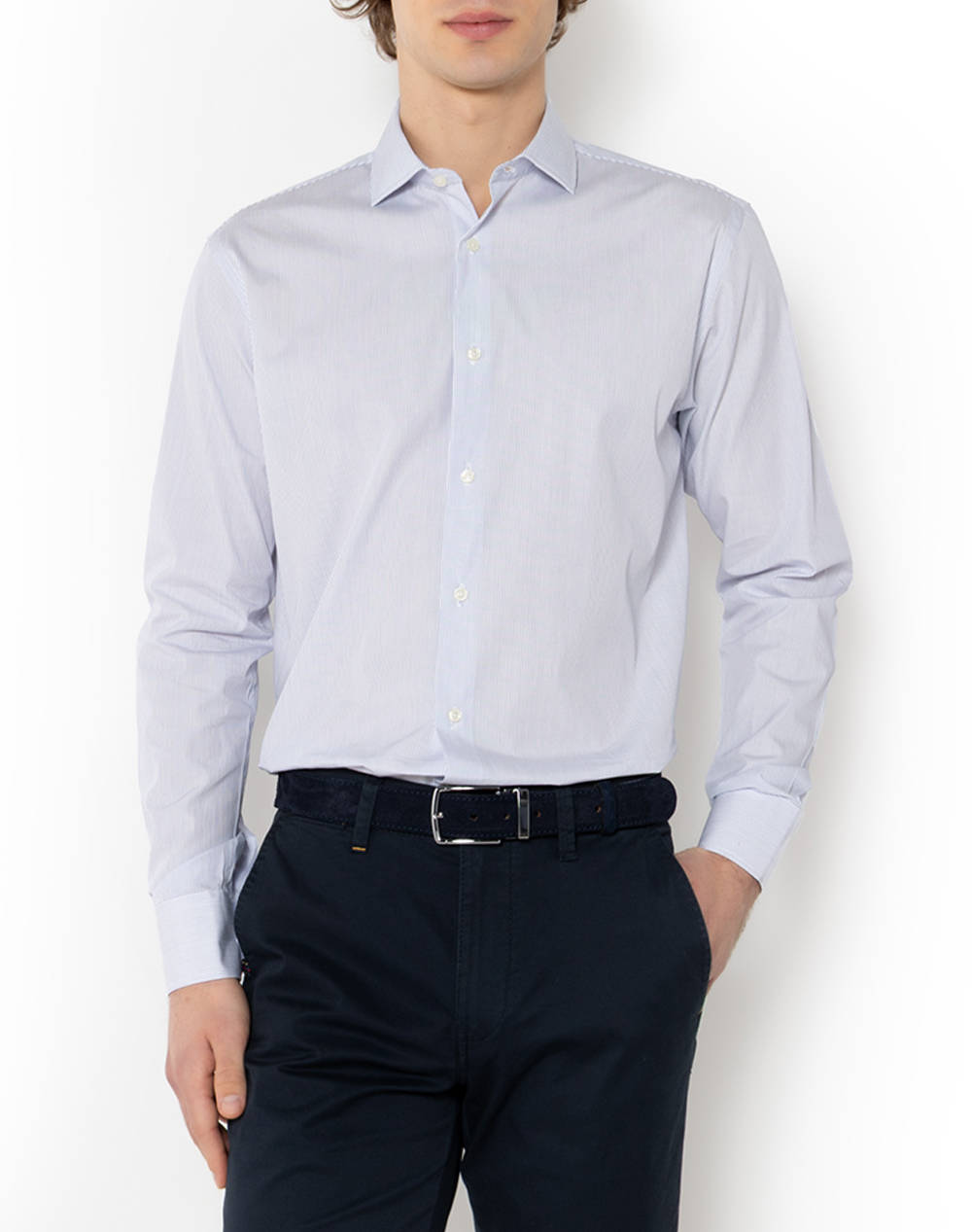 THE BOSTONIANS РИЗА ACORN ПОПЛИН CUSTOM FIT Stripe POPLIN Semi-rex Custom FIT