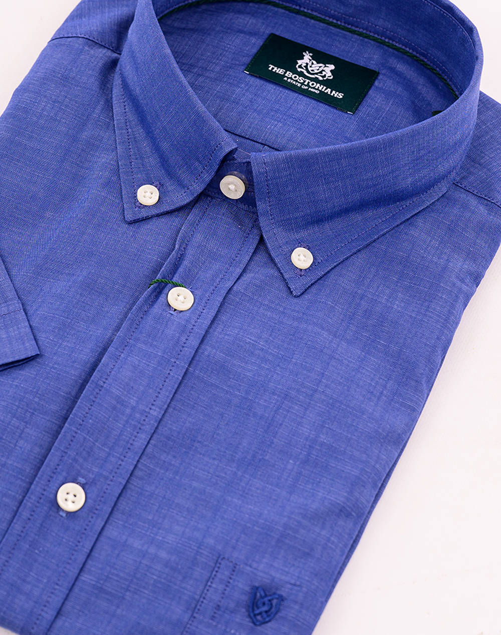 THE BOSTONIANS РИЗА REGULAR FIT Plain SLUB Button-down Regular Fit