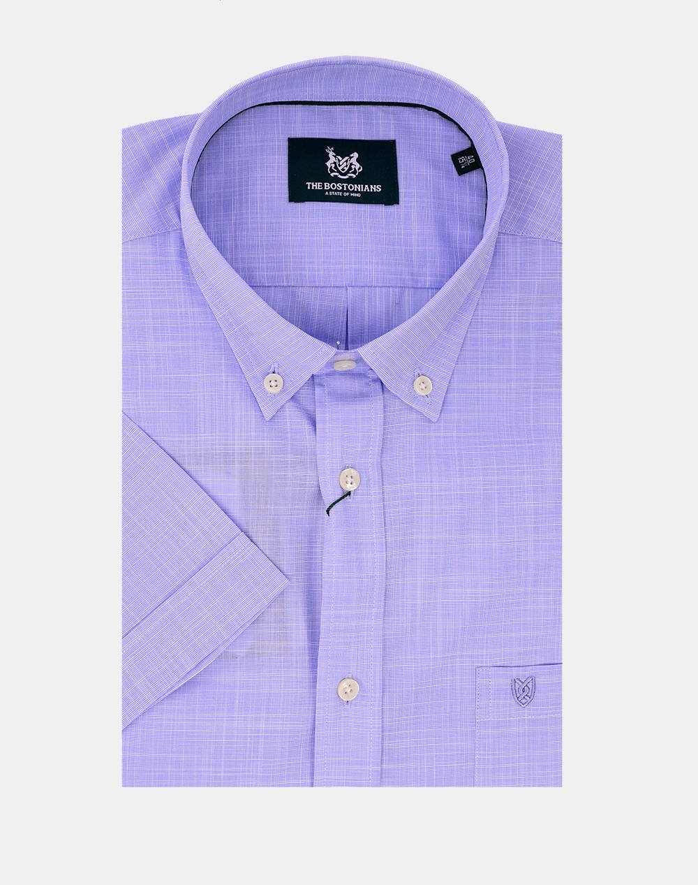 THE BOSTONIANS РИЗА REGULAR FIT Plain SLUB Button-down Regular Fit