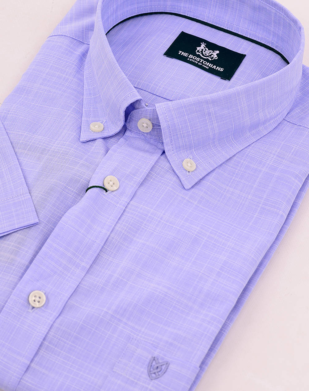 THE BOSTONIANS РИЗА REGULAR FIT Plain SLUB Button-down Regular Fit