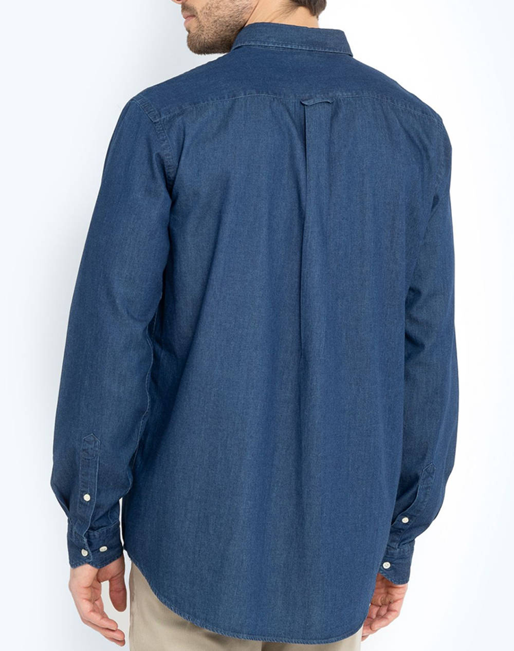 THE BOSTONIANS РИЗА DENIM REGULAR FIT Plain DENIM Button-down Regular Fit