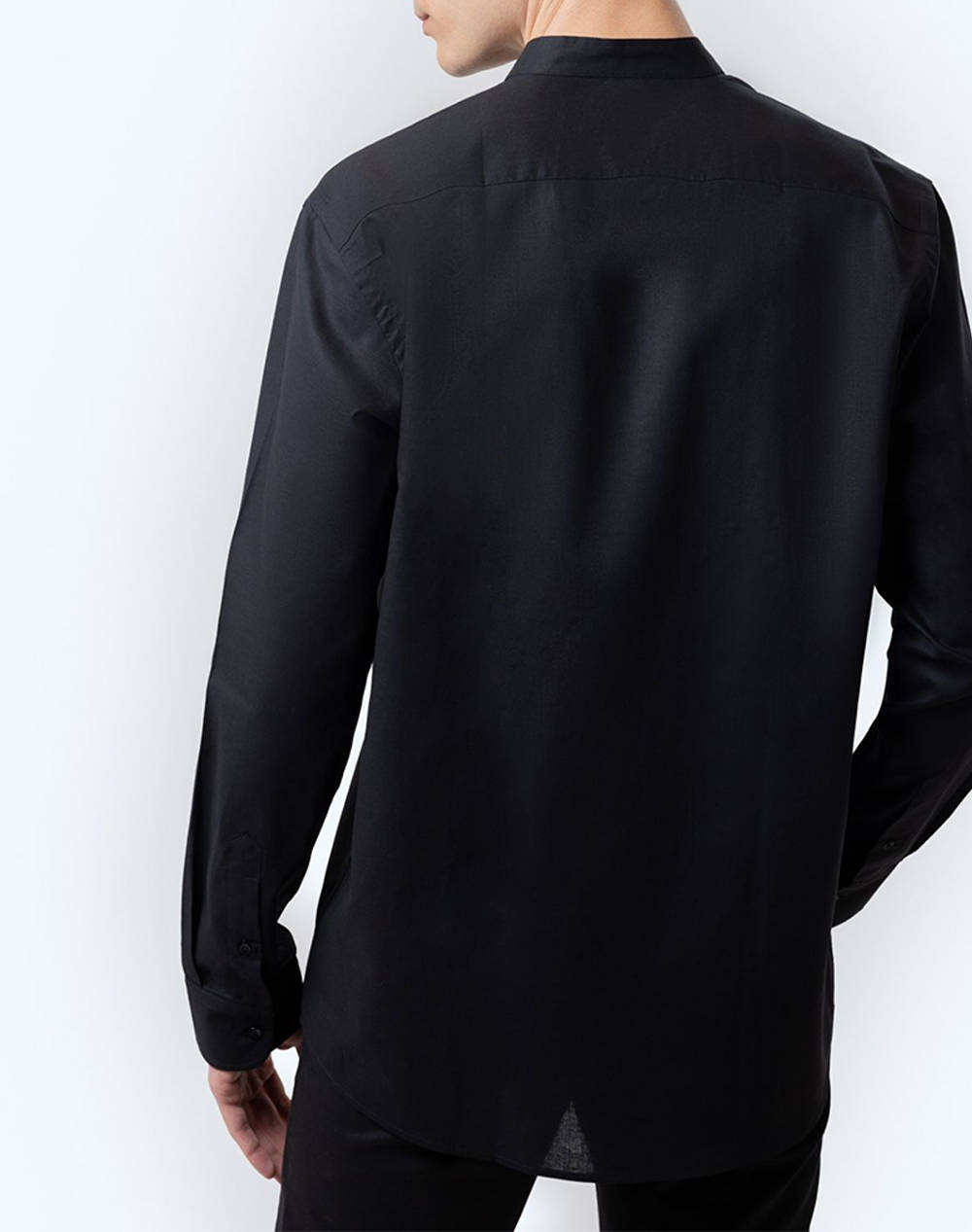 THE BOSTONIANS РИЗА ΒΑΜΒΑΚΙ ΛΙΝΟ CUSTOM FIT Plain COTTONLINEN Mao CustomFit