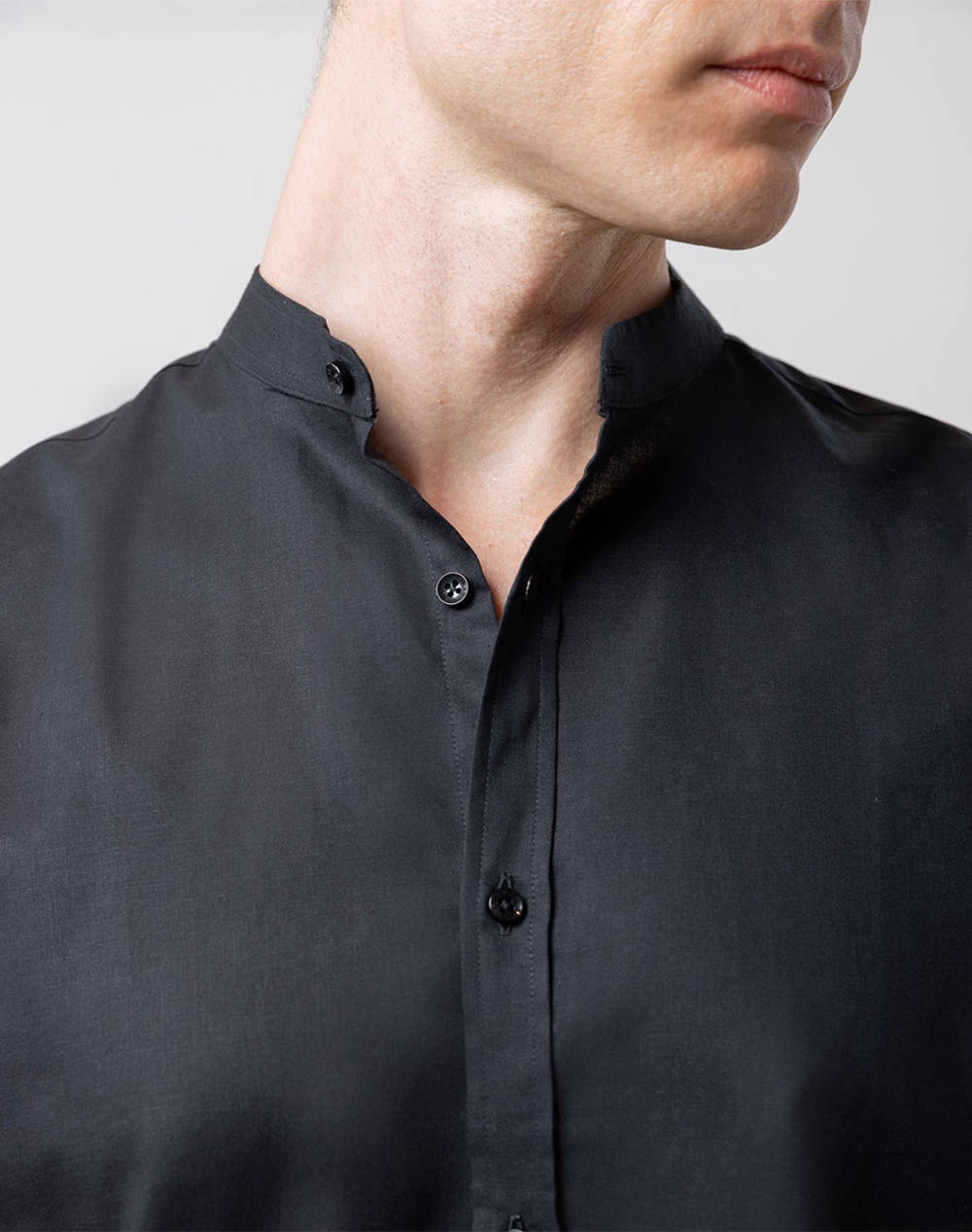 THE BOSTONIANS РИЗА ΒΑΜΒΑΚΙ ΛΙΝΟ CUSTOM FIT Plain COTTONLINEN Mao CustomFit