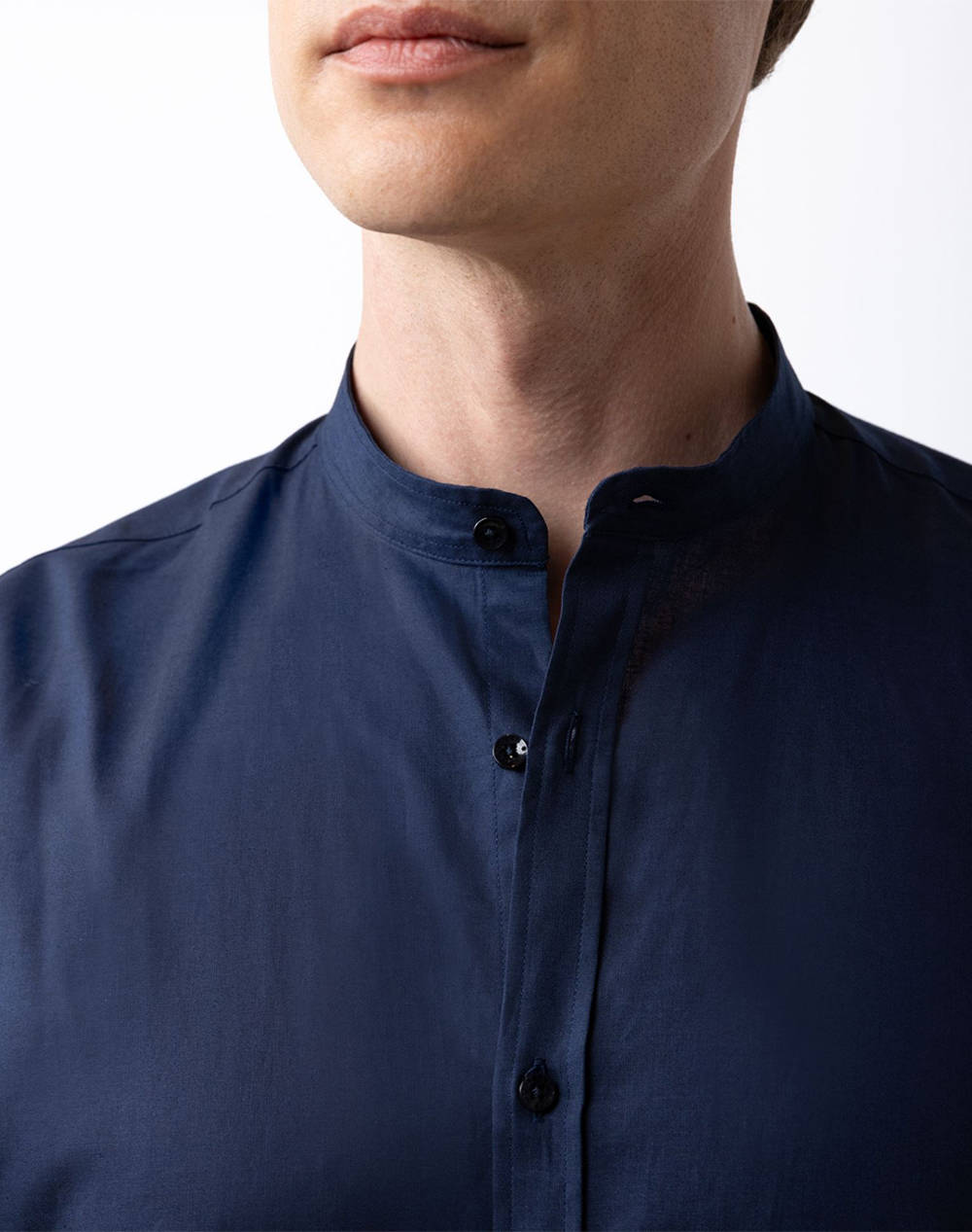 THE BOSTONIANS РИЗА ΒΑΜΒΑΚΙ ΛΙΝΟ CUSTOM FIT Plain COTTONLINEN Mao CustomFit