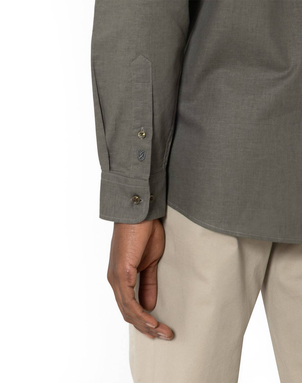 THE BOSTONIANS РИЗА ΒΑΜΒΑΚΙ ΛΙΝΟ CUSTOM FIT Plain COTTONLINEN Mao CustomFit