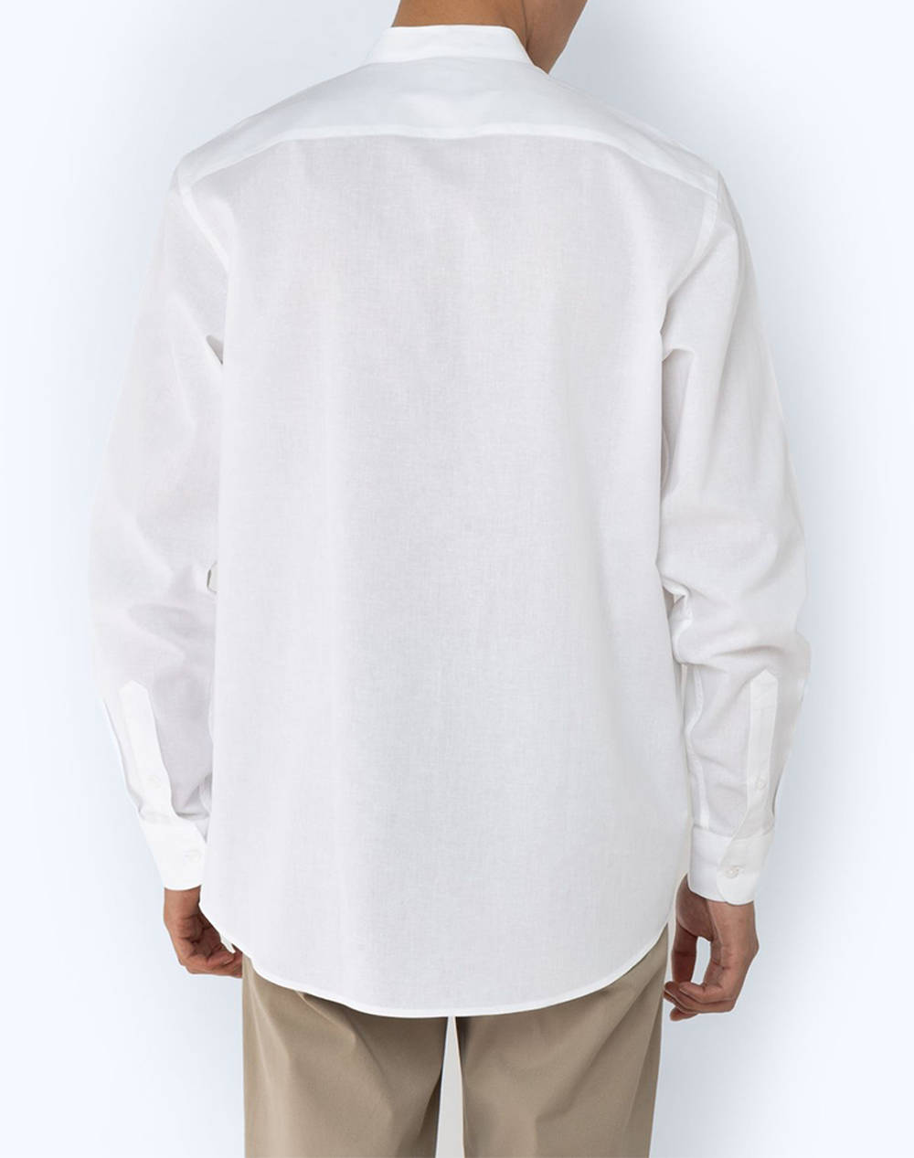 THE BOSTONIANS РИЗА ΒΑΜΒΑΚΙ ΛΙΝΟ CUSTOM FIT Plain COTTONLINEN Mao CustomFit