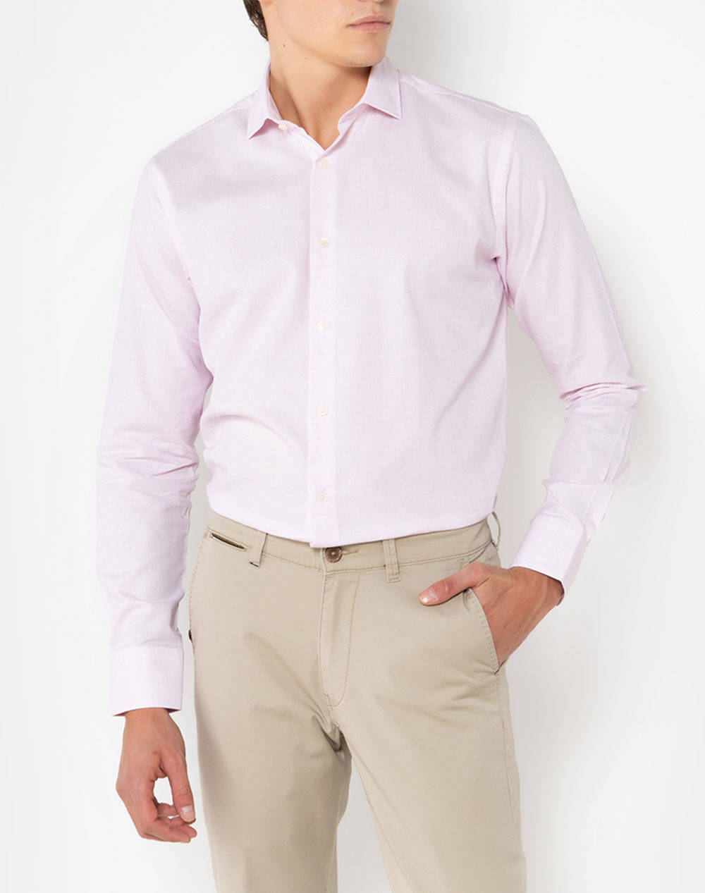 THE BOSTONIANS РИЗА DOBBY CUSTOM FIT Patterned DOBBY Semi-rex Custom Fit