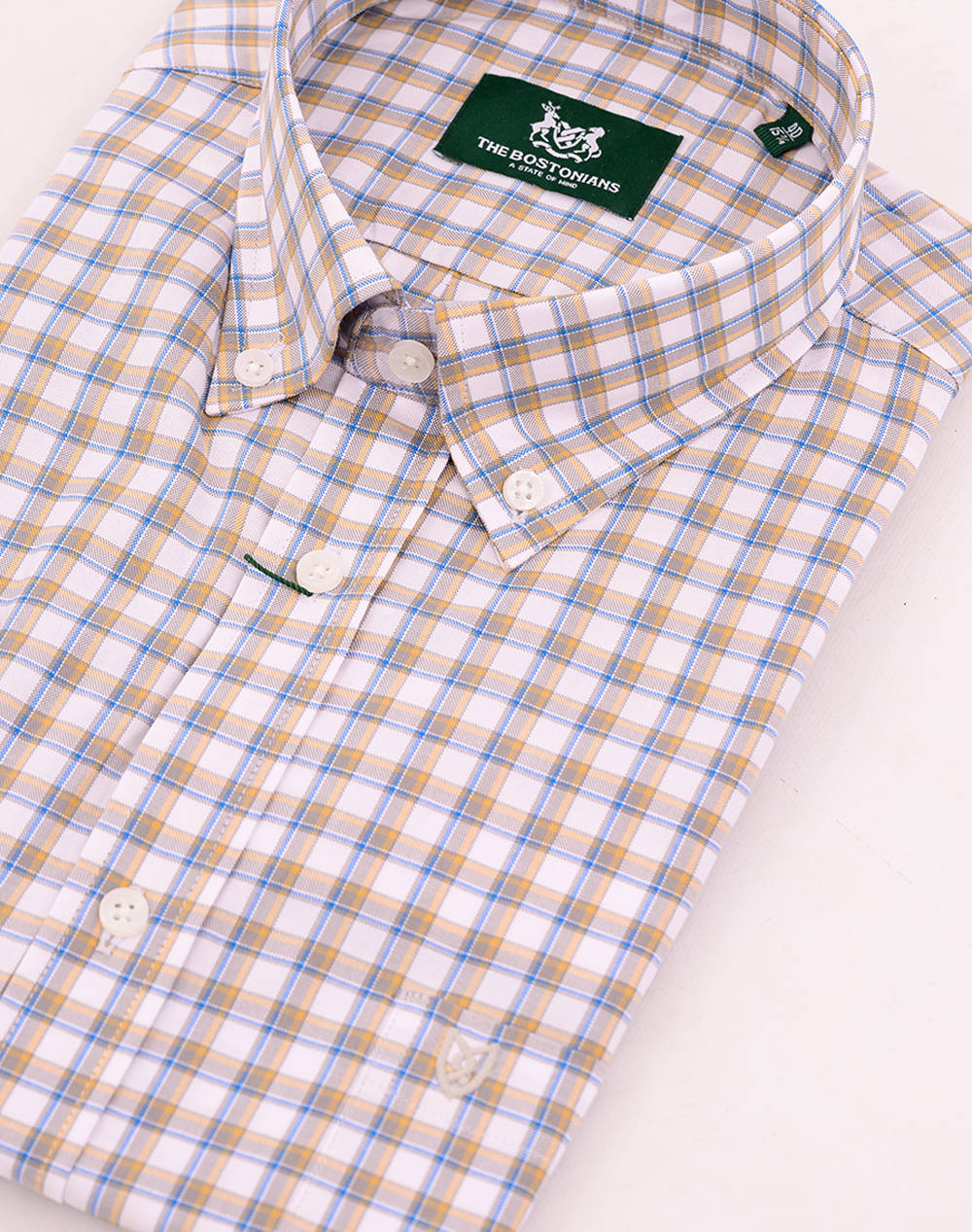 THE BOSTONIANS РИЗА MAVERICK OXFORD REGULAR FIT MedCheck OXFORD Button-down Regular fit