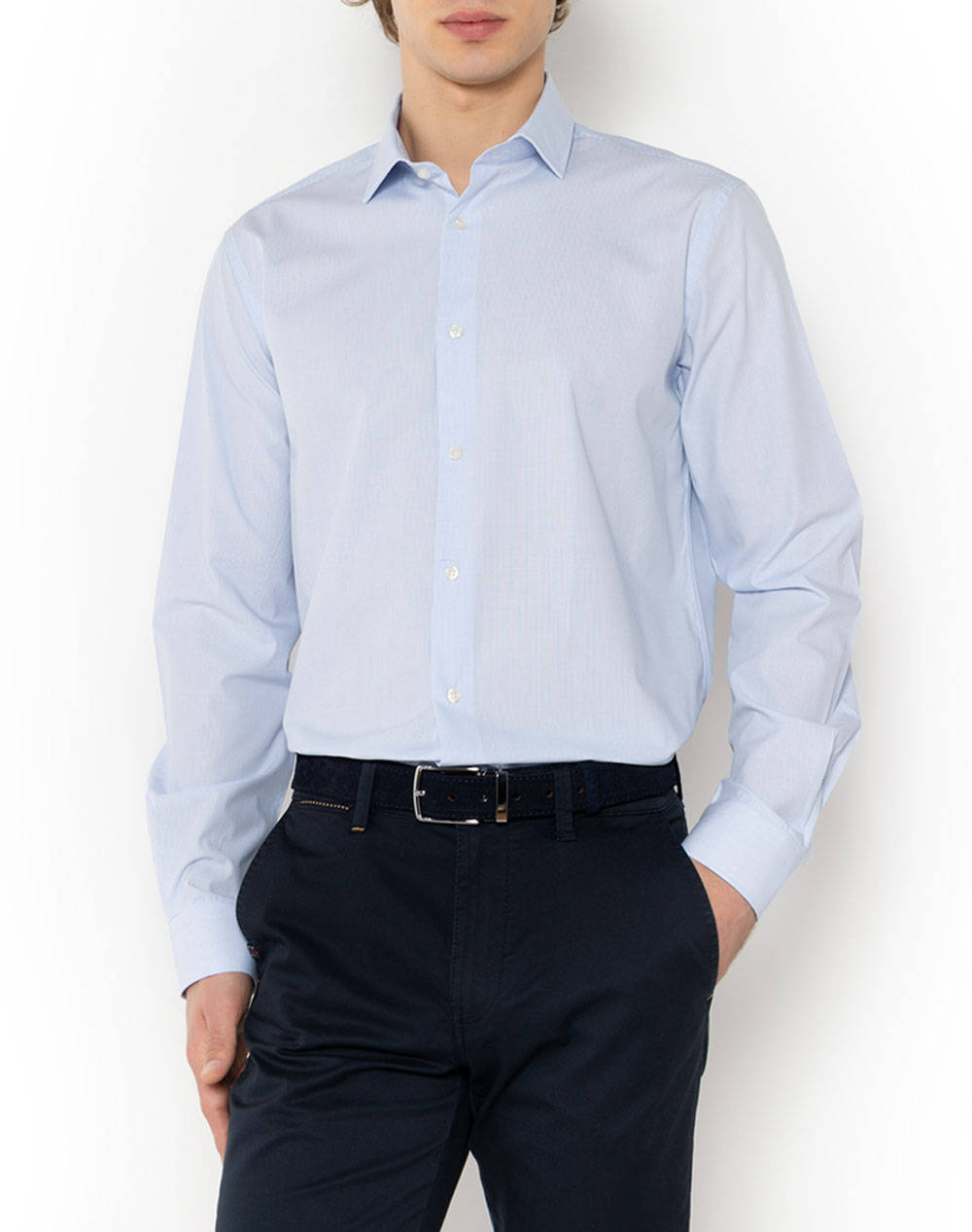 THE BOSTONIANS РИЗА CHESTER POPLIN CUSTOM FIT MiniCheck POPLIN Semi-rex Custom Fit