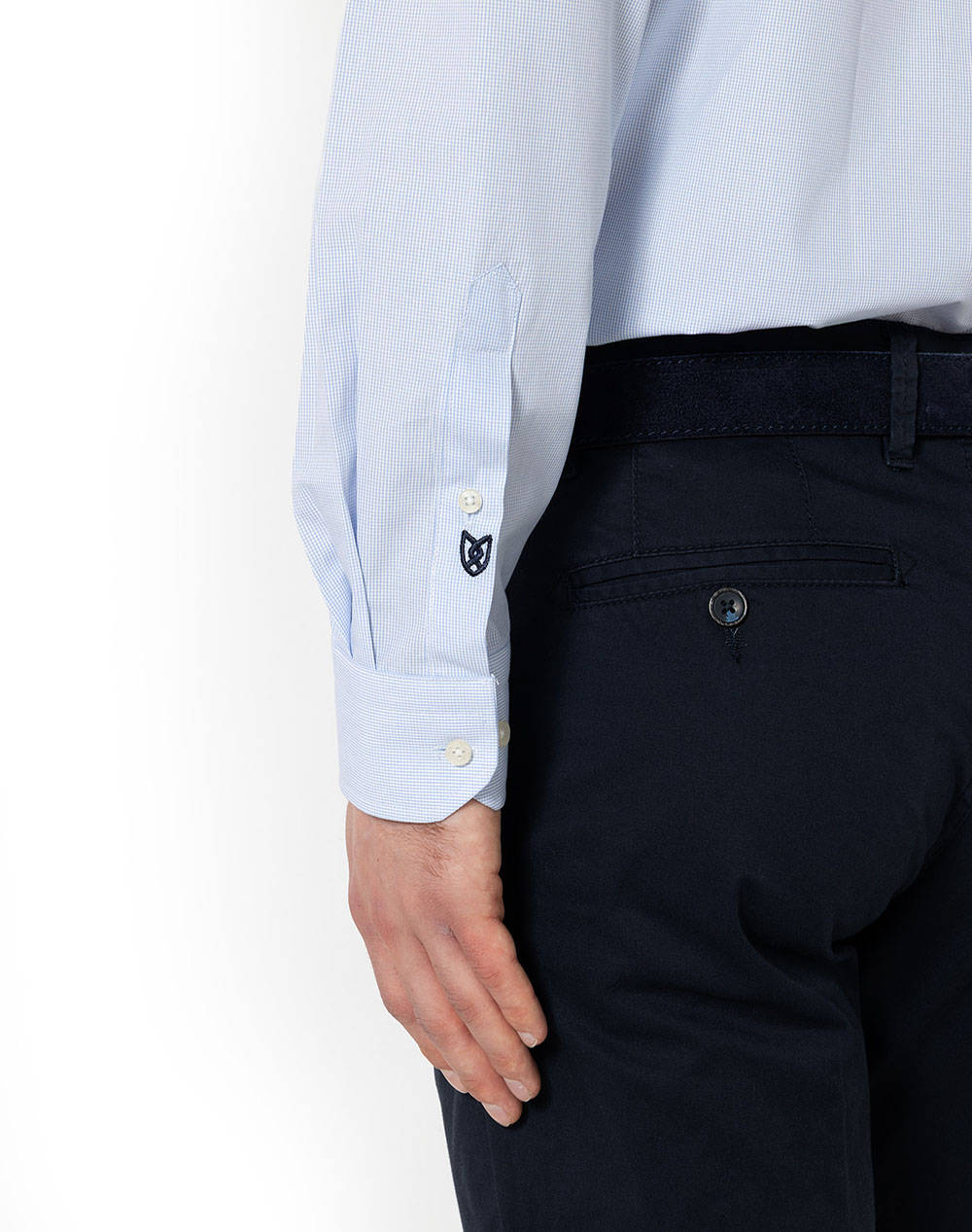 THE BOSTONIANS РИЗА CHESTER POPLIN CUSTOM FIT MiniCheck POPLIN Semi-rex Custom Fit