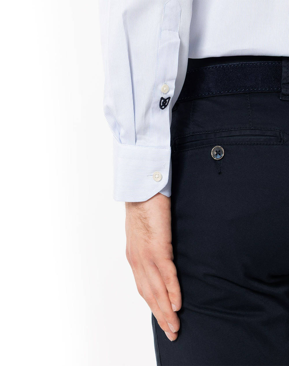 THE BOSTONIANS РИЗА ACORN POPLIN CUSTOM FIT Stripe POPLIN Semi-rex Custom FIT