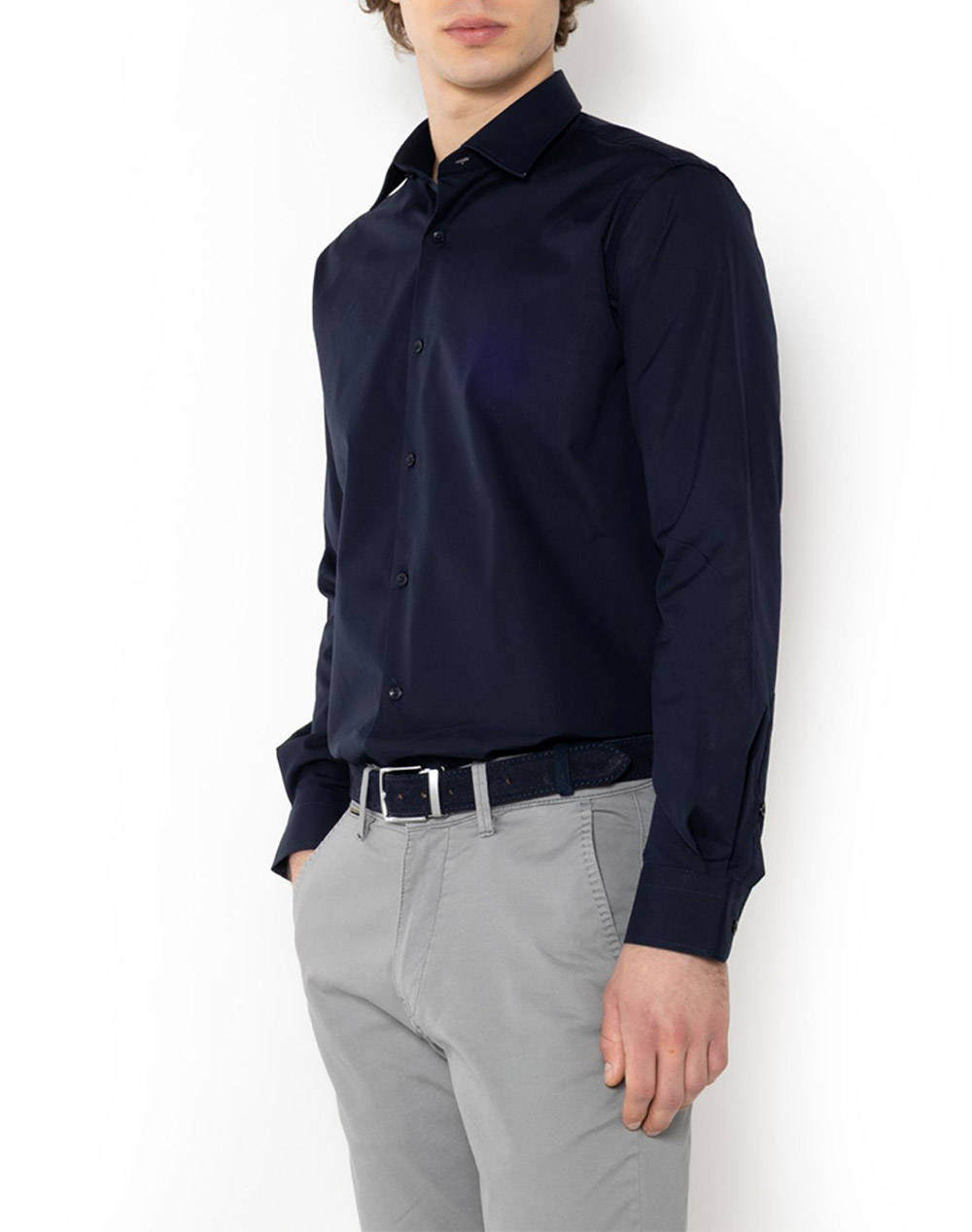 THE BOSTONIANS РИЗА POPLIN CUSTOM FIT Plain POPLIN Classic Custom Fit