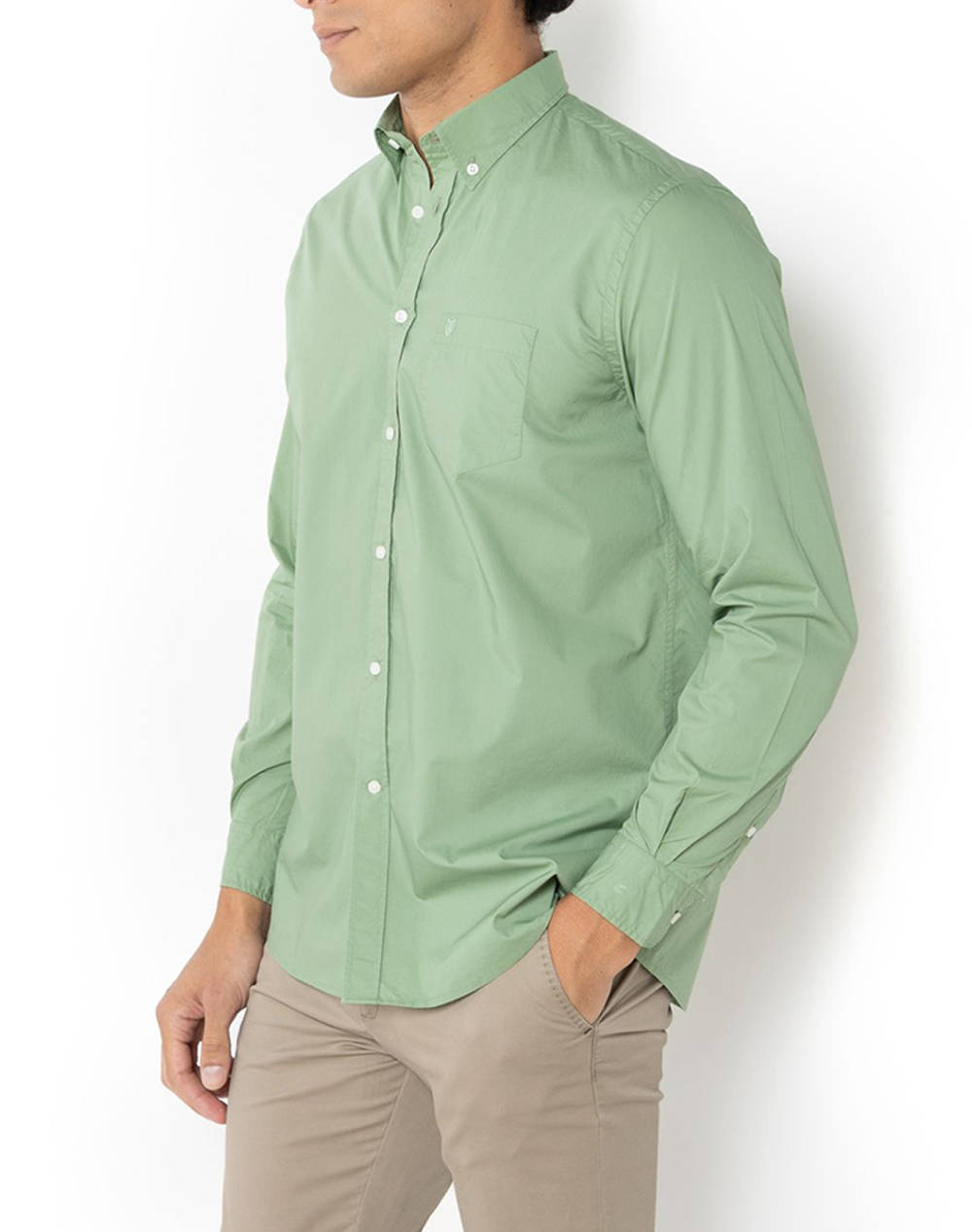 THE BOSTONIANS РИЗА POPLIN REGULAR FIT Plain POPLIN Button-down Regular Fit