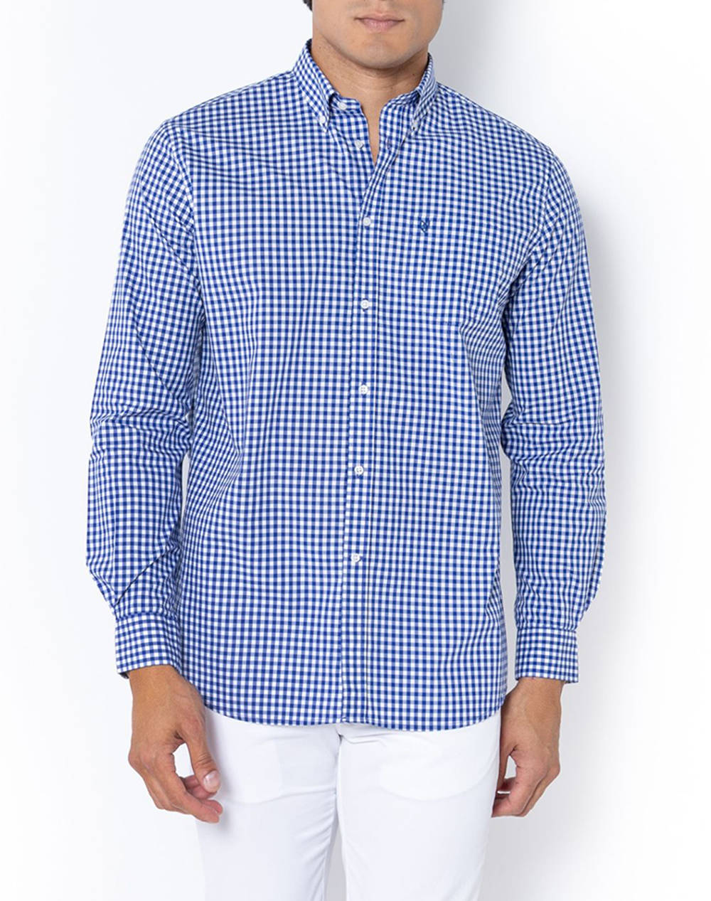THE BOSTONIANS РИЗА MAVERICK REGULAR FIT MedCheck POPLIN Button-down Regular fit