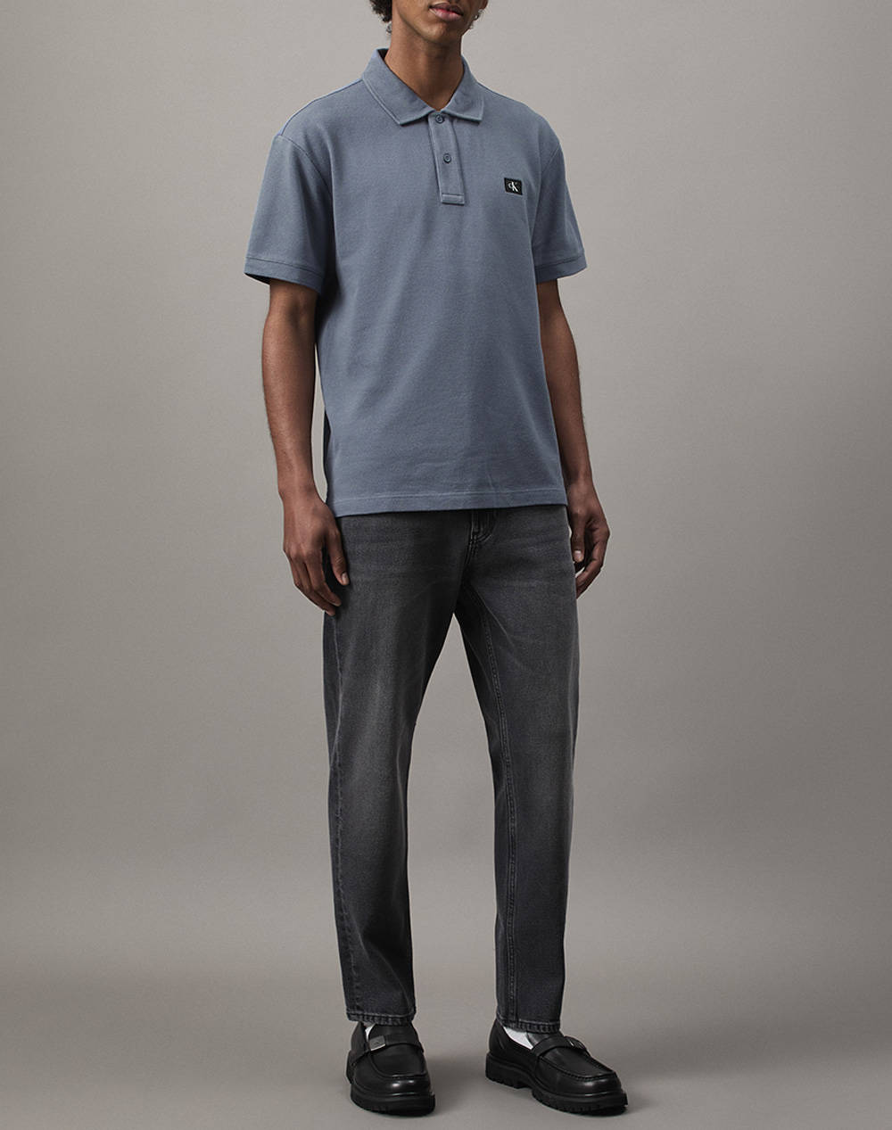 CALVIN KLEIN JEANS WOVEN LABEL POLO