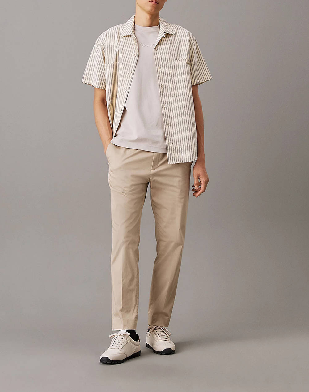 CALVIN KLEIN STRETCH SATEEN JOGGER