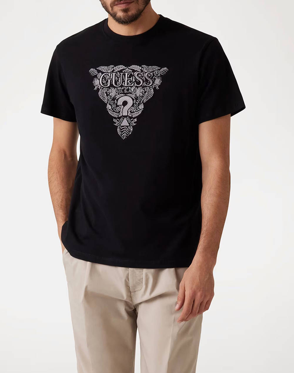 GUESS SS CN FLOWER EMBRO TEE МЪЖКА ТЕНИСКА
