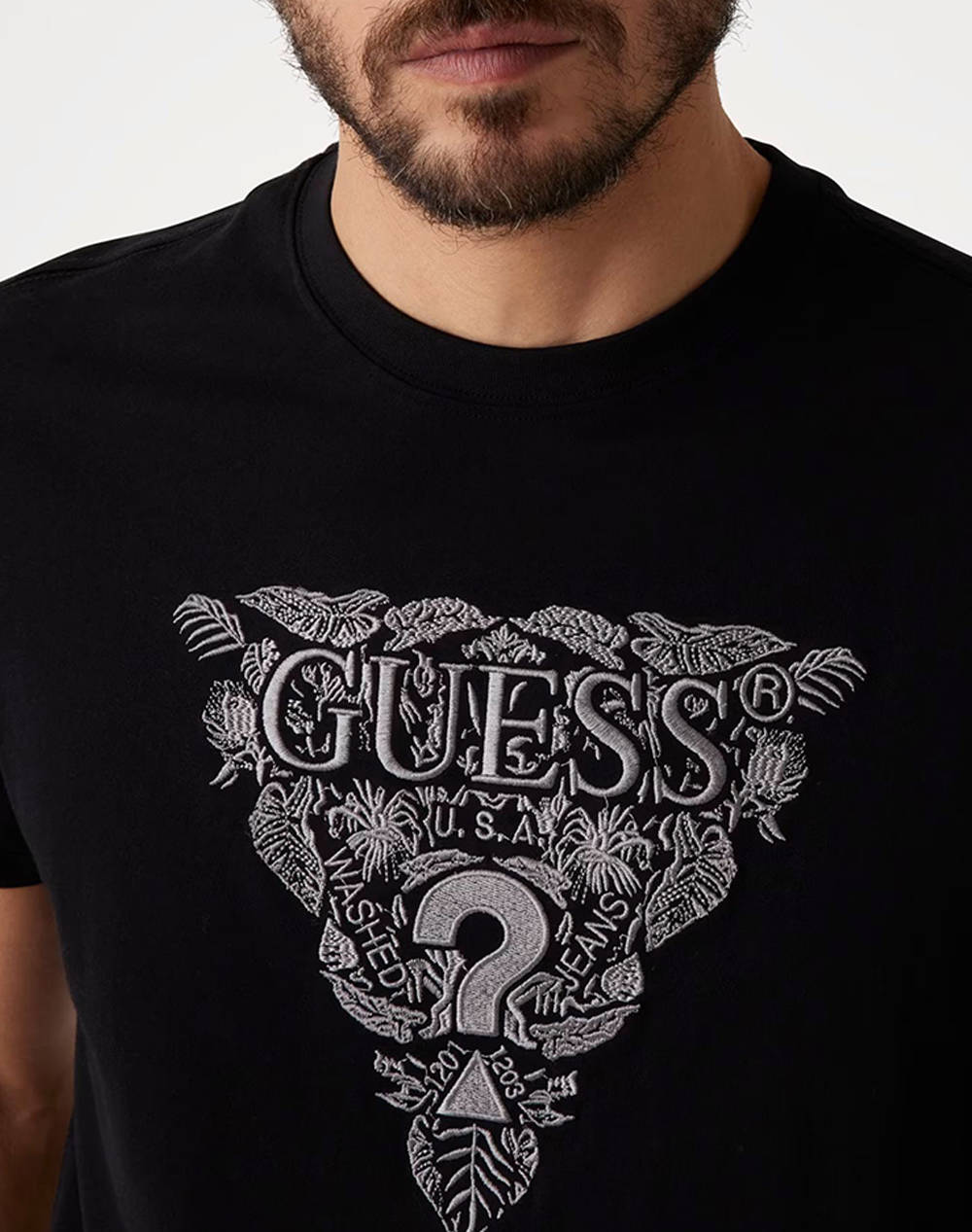 GUESS SS CN FLOWER EMBRO TEE МЪЖКА ТЕНИСКА