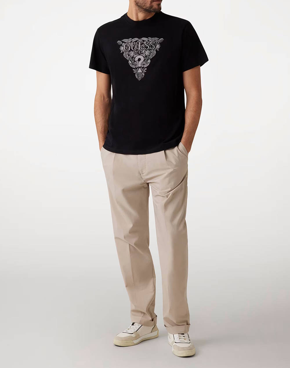 GUESS SS CN FLOWER EMBRO TEE МЪЖКА ТЕНИСКА