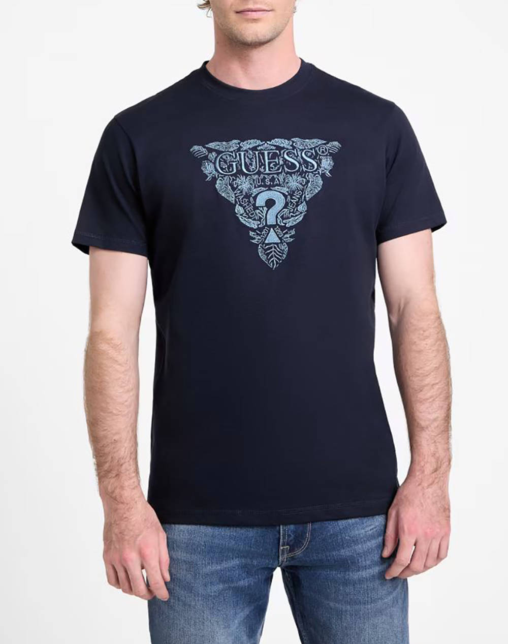 GUESS SS CN FLOWER EMBRO TEE МЪЖКА ТЕНИСКА