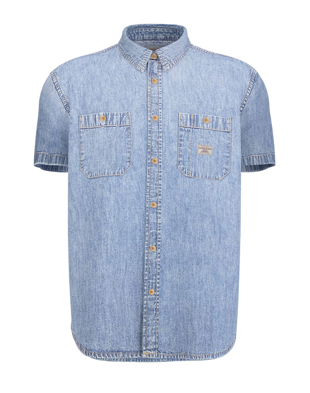 GUESS JEANS GJ REGULAR SS DENIM - ECO ORG CO 7074 RG INDIGO РИЗА ЗА МЪЖЕ