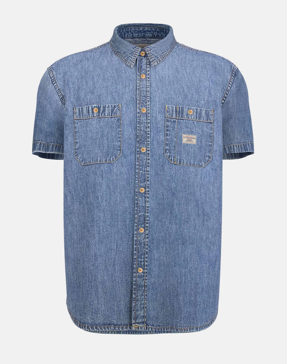 GUESS JEANS GJ REGULAR SS DENIM - ECO ORG CO 7074 RG INDIGO РИЗА ЗА МЪЖЕ