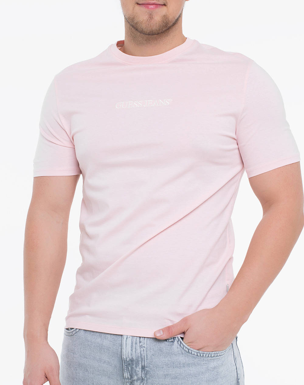 GUESS JEANS GJ SS CN SLIM LOGO EMBRO TEE МЪЖКА ТЕНИКСА