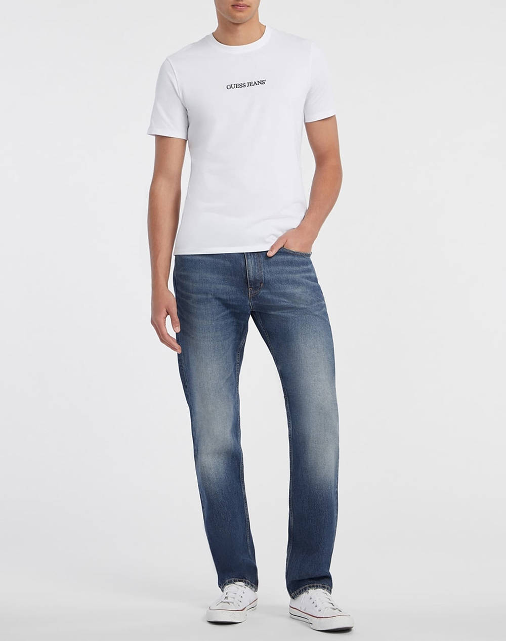 GUESS JEANS GJ SS CN SLIM LOGO EMBRO TEE МЪЖКА ТЕНИКСА