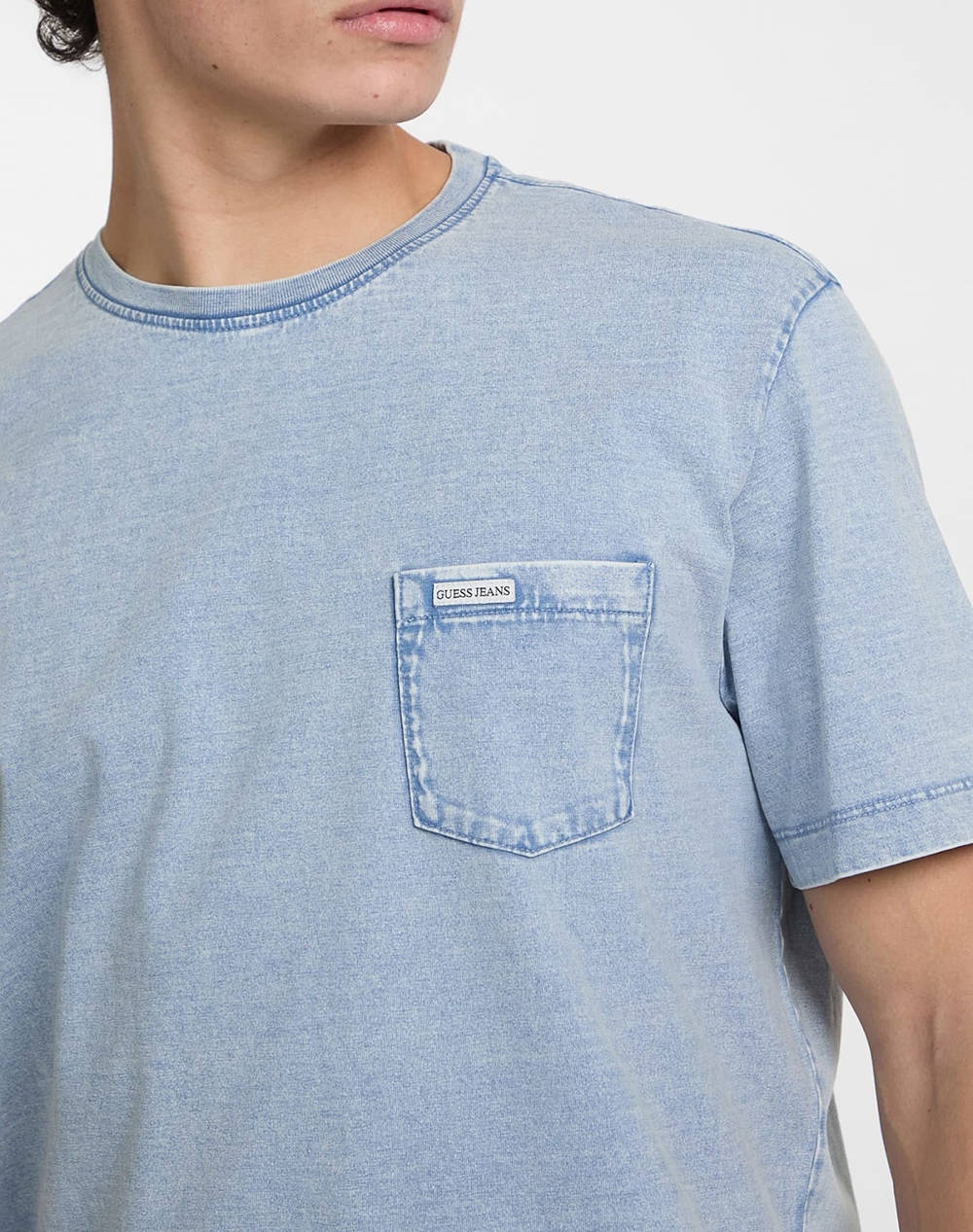 GUESS JEANS GJ SS CN REG PKT TEE - ORGANIC INDIGO COTTON 100 180 МЪЖКА ТЕНИСКА