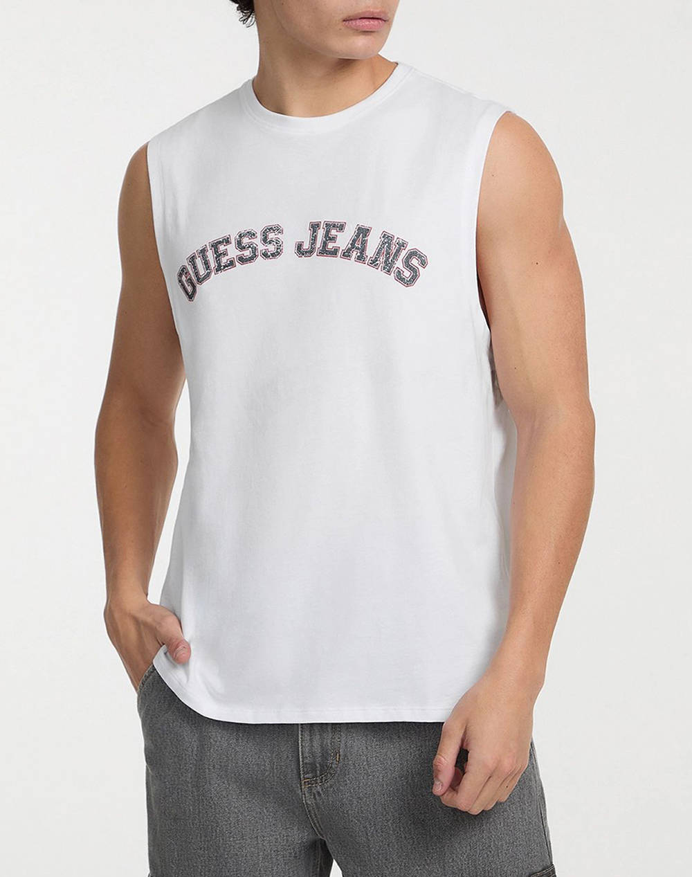GUESS JEANS GJ MUSCLE COLLEGIATE - ORGANIC COTTON 160GSM МЪЖКА ТЕНИСКА
