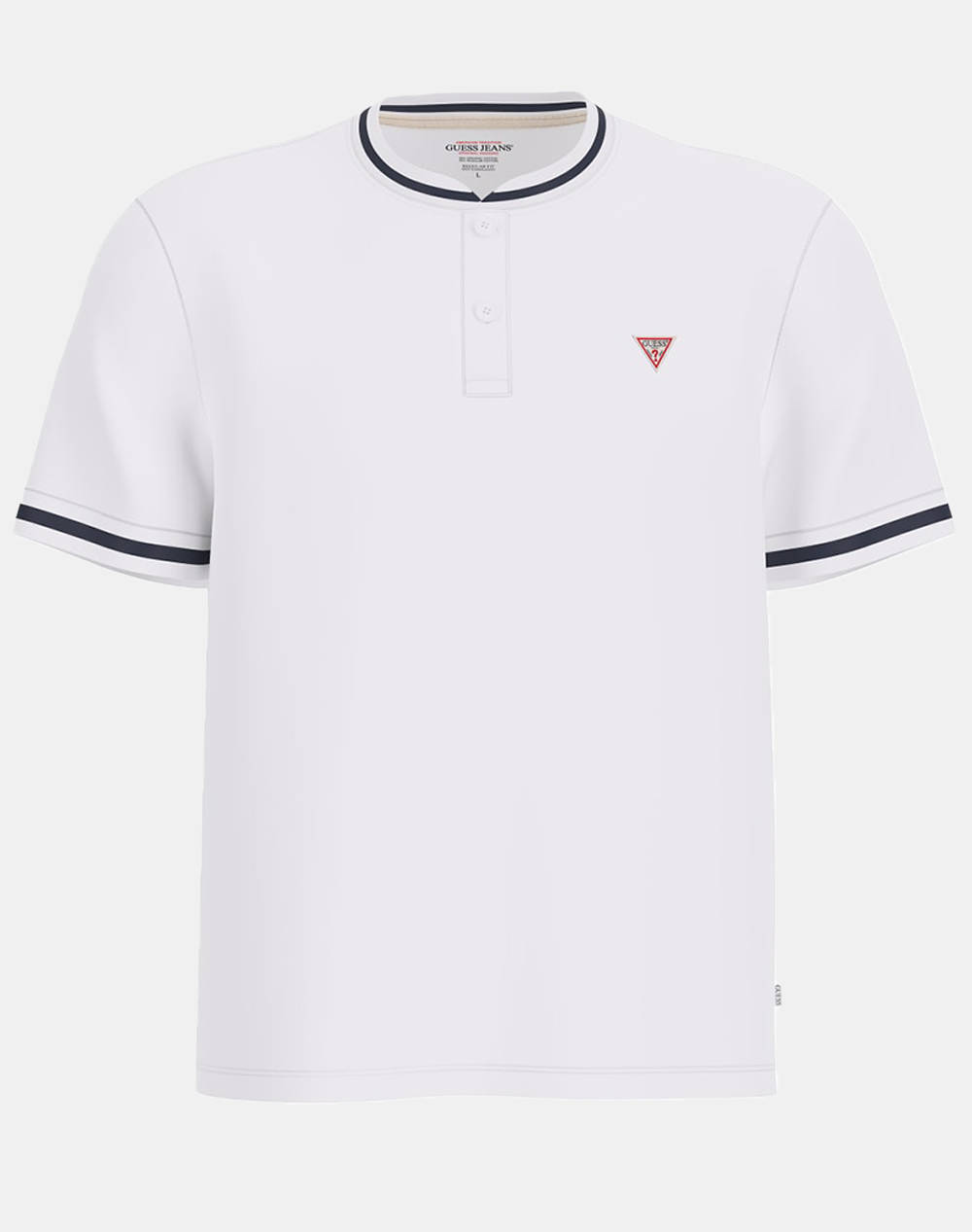 GUESS JEANS GJ SS CN REG HENLEY - ORGANIC CO SLUB JERSEY МЪЖКА ТЕНИСКА