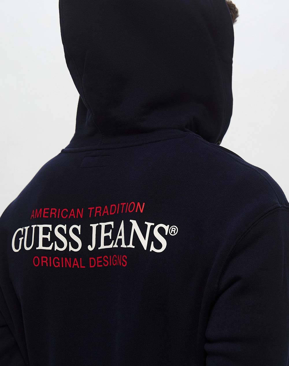 GUESS JEANS GJ ZIP HOOD REG AM TRAD SWEAT MENS SWEATSHIRT