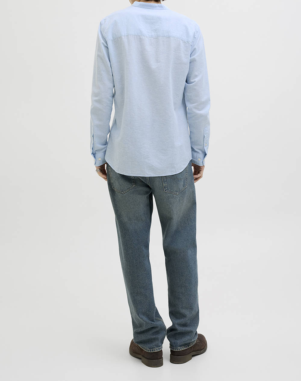 JACK&JONES JJEBREEZE LINEN BLEND BAND SHIRT LS SN