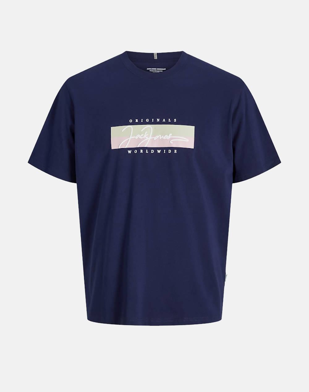 JACK&JONES JORFREDERIKSBERG BOX SCRIPT TEE SS CN LN