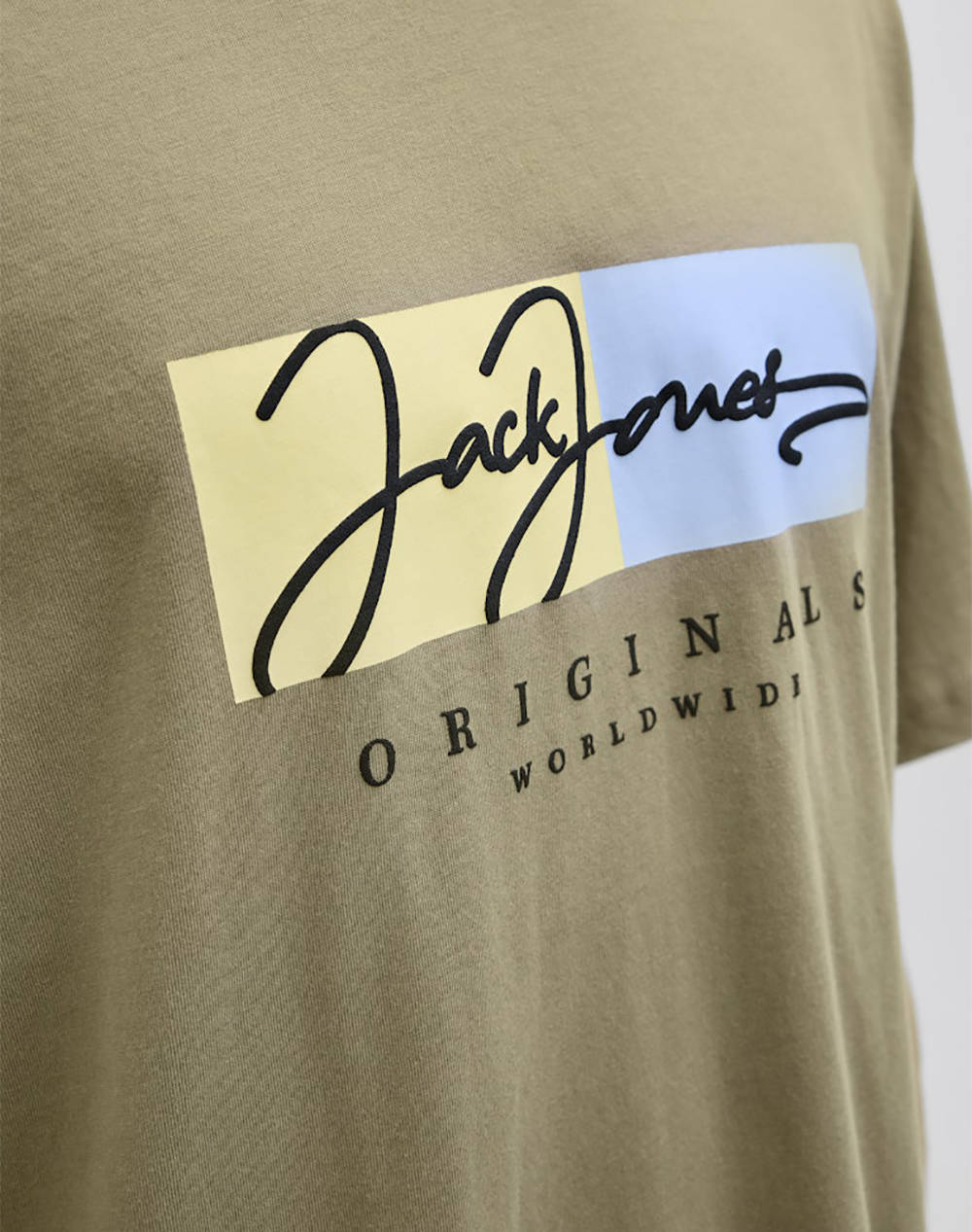 JACK&JONES JORFREDERIKSBERG BOX SCRIPT TEE SS CN LN